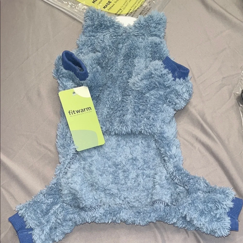 Fitwarm Blue Fuzzy Dog Sweater